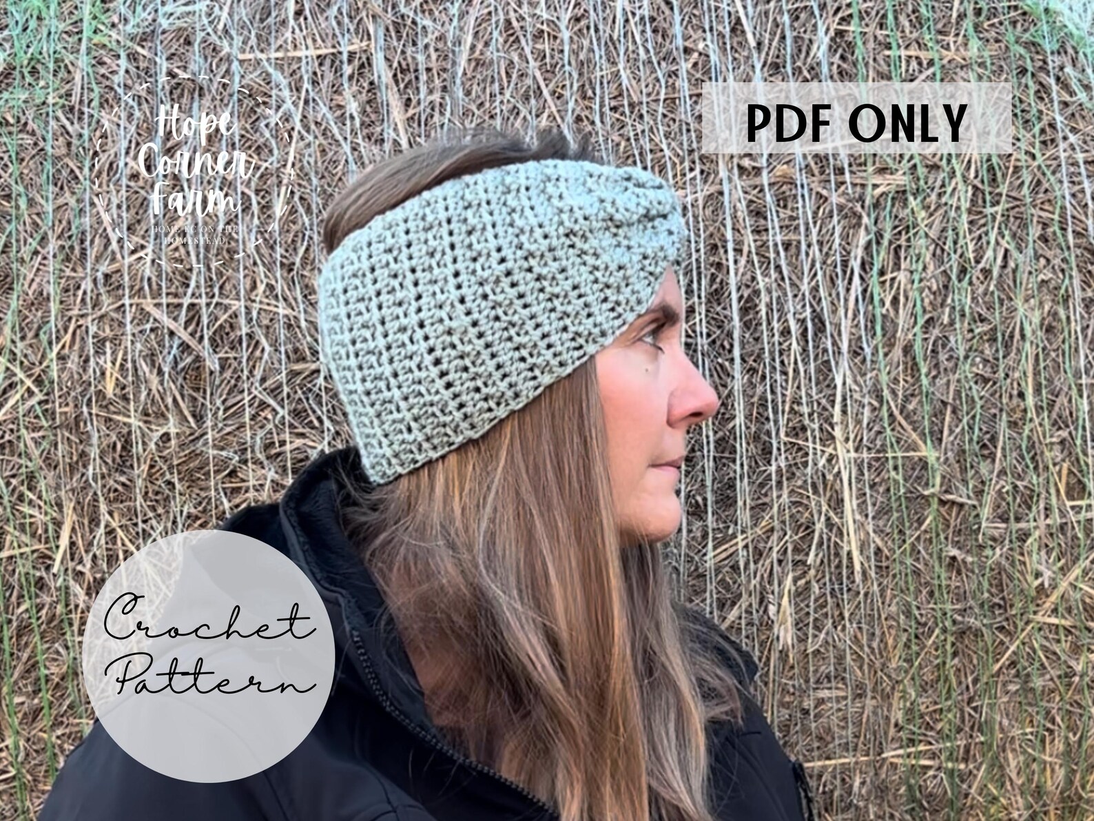 Crochet PATTERN - the Sweetgrass Crochet Headband, Crochet Ear Warmer ...