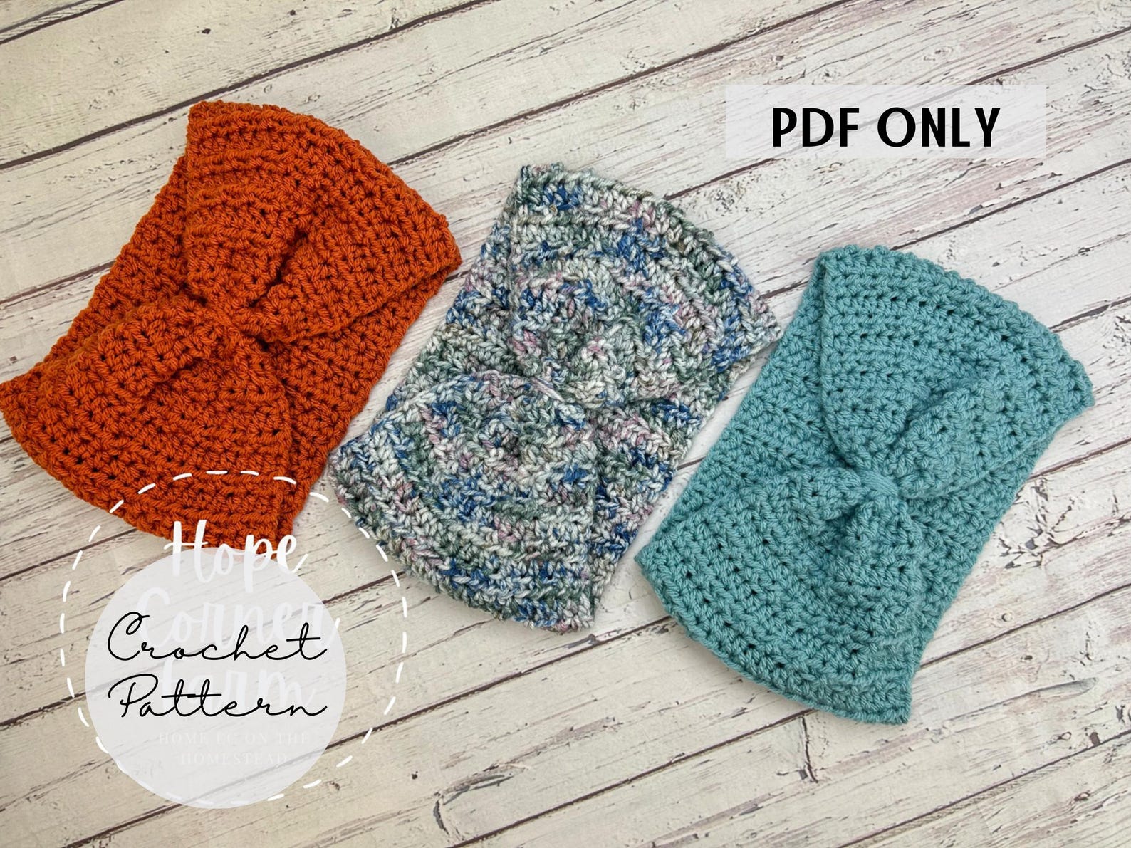 Crochet PATTERN - the Sweetgrass Crochet Headband, Crochet Ear Warmer ...