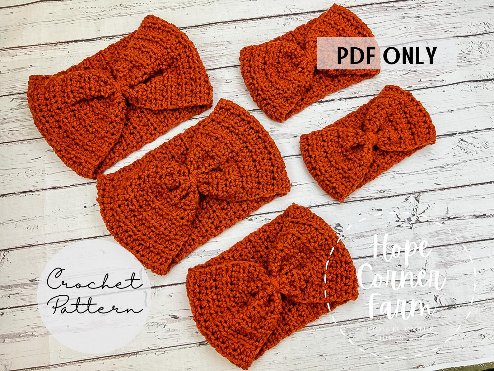 Crochet PATTERN - the Sweetgrass Crochet Headband, Crochet Ear Warmer ...