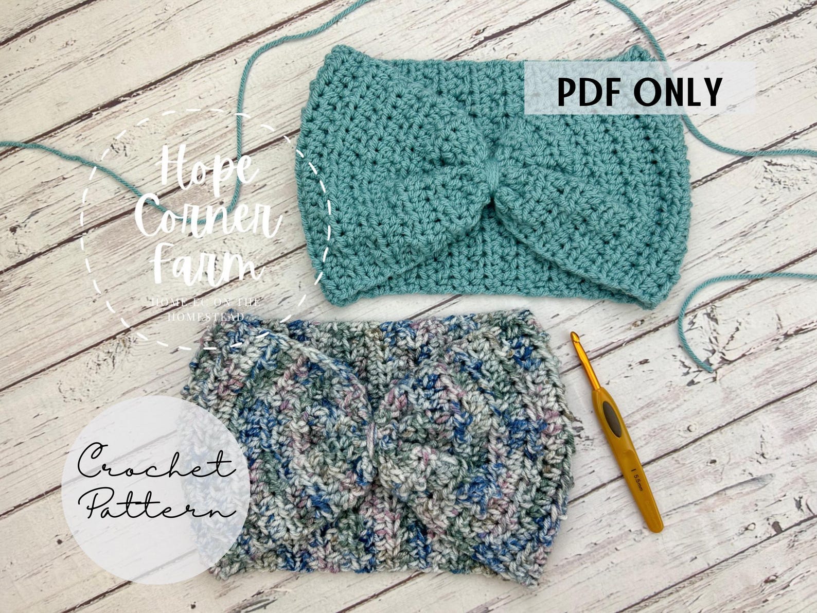 Crochet PATTERN - the Sweetgrass Crochet Headband, Crochet Ear Warmer ...