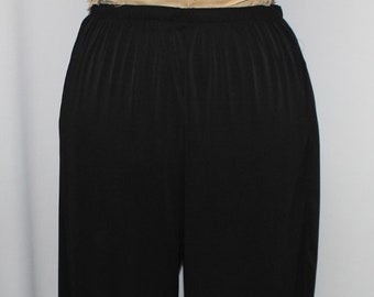 Plus Size Pants, Coco and Juan, Plus Size Pant, Lagenlook Black Traveler Knit Full Leg Pant, Longer Length Size 2 fits 3X,4X