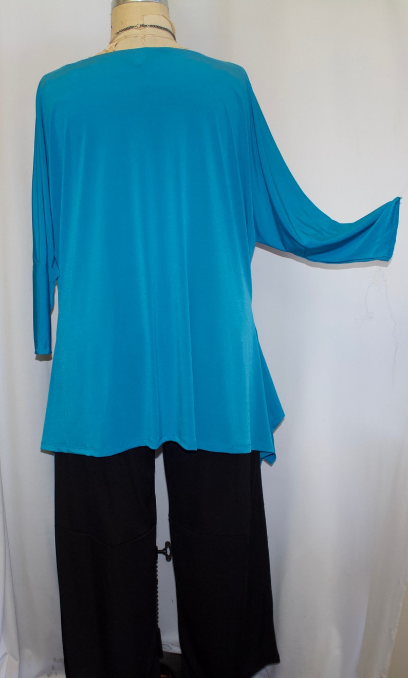 Lagenlook Plus Size Tunic Top Coco and Juan Turquoise | Etsy