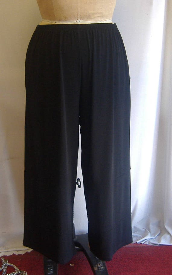 Plus Size Pants, Lagenlook, Coco and Juan, Black, Pant Ponte Knit, Plus  Size Wide Leg Pant, Womens Wide Leg Pants, Size 2 Fits 3X,4X 