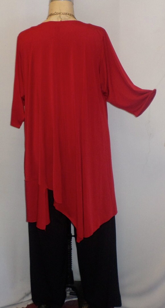 Plus Size Tunic Coco and Juan Plus Size Asymmetric Tunic Top - Etsy