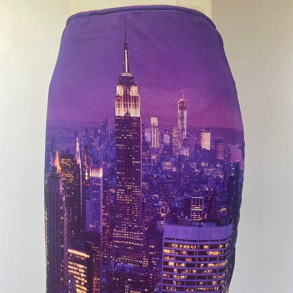 Graphic City Print Midi Skirt main image 1