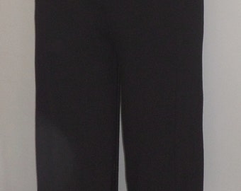 Plus Size Pants, Lagenlook, Coco and Juan, Plus Size Crop Pants, Plus Size Capris, Black, Traveler Knit, Women Crop Pant, Size 2 fits 3X, 4X