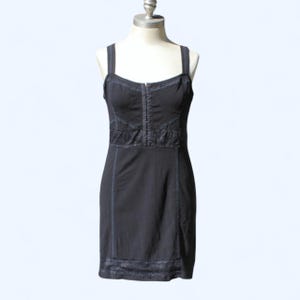 Y2K, Free People intimately Corset Dress Stretch Black Slip Bodycon Y2K Size L image 1