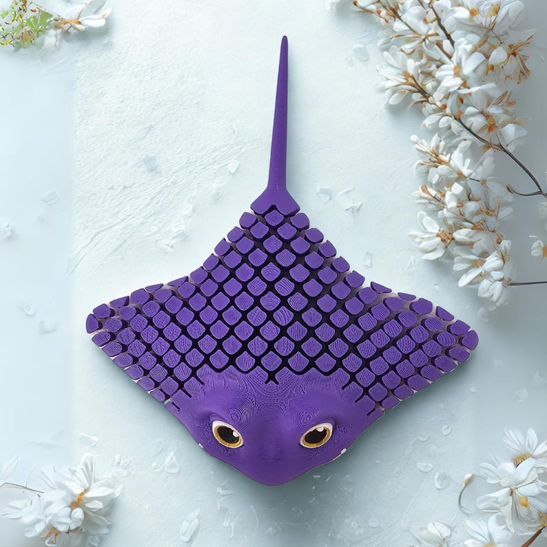 Ray Fidget 3d Articulating Manta Ray Fidget Toy | Sea Animal Fidget Toy Gift for ...