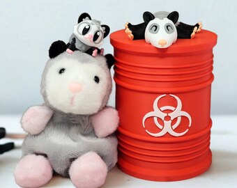 Opossum Fidget Toy 3d Printed | Articulated Opossum Desk Toy | Cute Trash Panda | Opossum Plushy | Sensory Toys Adults & Kids | GIFT