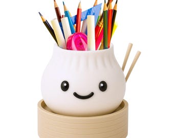 Kids Study Table Organizer Dim Sum Succulent Pot | Desk Caddy Stationary Holder | Cute Candies Holder | Gift For Kids | Kids Desk Organizer