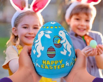 Easter Egg Surprise - Easter Toys - Easter Basket - Easter Egg Hunt - Easter Gift 3D Printed - Articulated Toys, Plush Bunny, Candies & More