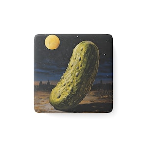 Funny Porcelain Magnet - Pickle Enthusiast Gift, Kitchen Decor, Unique Fridge Magnet, Humor Home Accessories, Gift for Foodies