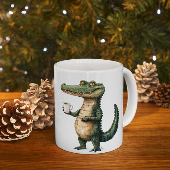 Alligator Coffee Mug: Fun Animal Ceramic Drinkware
