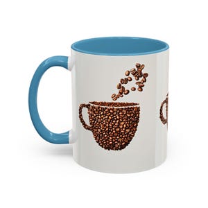 Coffee Lovers Accent Mug - Perfect for Home, Office, Gift, Birthday, Coffee Break, Tea Time, Holidays