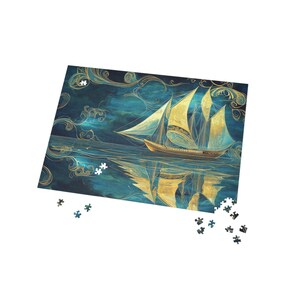 Difficult Sailing Ship Puzzle - Nautical Art, Perfect for Family Game Night, Unique Gift for Puzzle Lovers, Home Décor, Relaxation