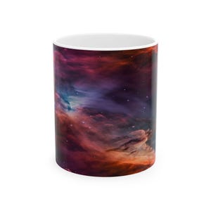 Cosmic Dream Ceramic Mug, Space-Themed Coffee Cup, Galaxy Print Mug for Astronomy Lovers, Unique Gift for Star Gazers, Nebula Design