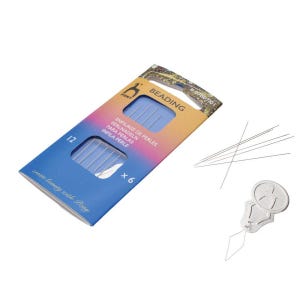 Pony Beading Needles Pack of 6 Sizes 12 | Beads needle | Beading needle | PONY Needle | Jewellery Making Needles | Beads Shop UK
