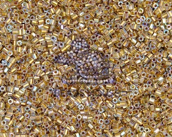 11/0 TOHO HEXAGON Beads 994 Gold Lined Crystal Rainbow | Jewellery Making | High Quality Beads | TOHO Rocailles | Beads Uk
