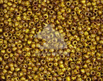 6/0 TOHO Seed Beads Y319 HYBRID Picasso Opaque Dandelion | Jewellery Making | High Quality Beads | Toho Rocailles | TR-06-Y319 | Beads Uk