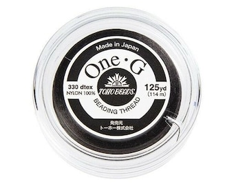 Toho One-G 0.2mm 125yd Beading Thread Brown | One G Thread 125yd Spools | Jewellery Making Thread | Beading Cord | UK Shop