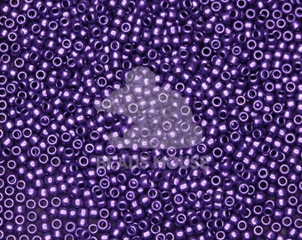 11/0 TOHO Seed Beads Y612 HYBRID Metallic Suede Purple | Jewellery Making | High Quality Beads | TOHO Rocailles |