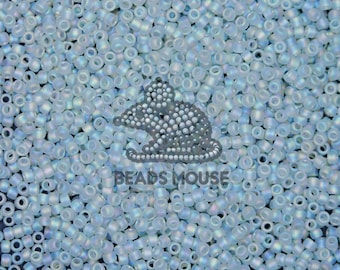 11/0 TOHO Seed Beads 176AF Rainbow Frosted Black Diamond | Jewellery Making | High Quality Beads | TOHO Rocailles |