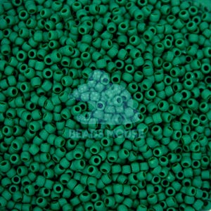 8/0 TOHO Seed Beads 47HF Opaque Frosted Pine Green | Jewellery Making | High Quality Beads | TOHO Rocailles | Beads Uk