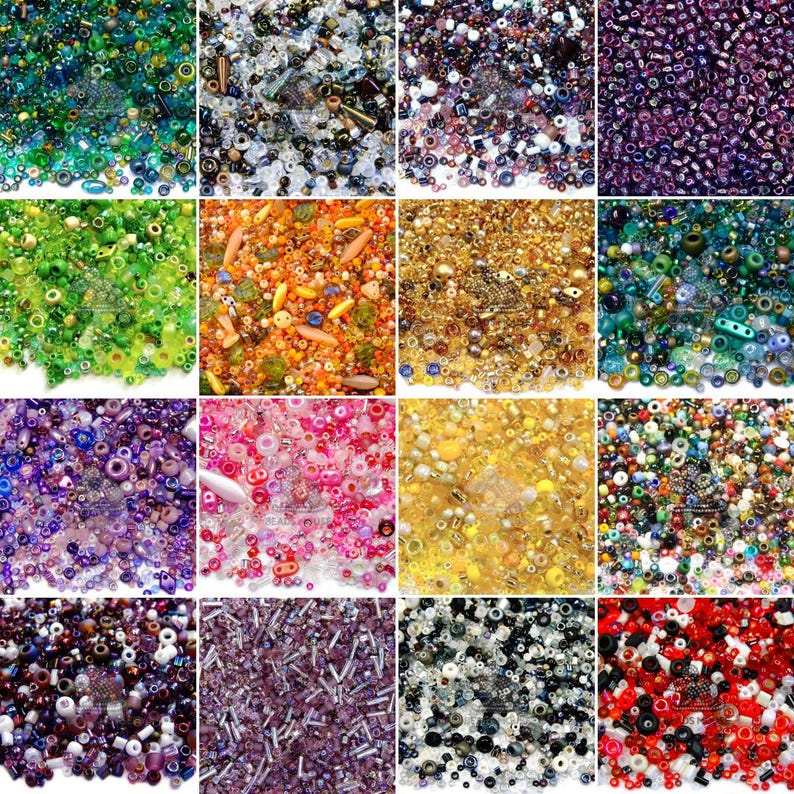Random Items Grid TOHO MIYUKI Beads Random Mix 15 Colours | 20g Multi-shape Seed Beads ...