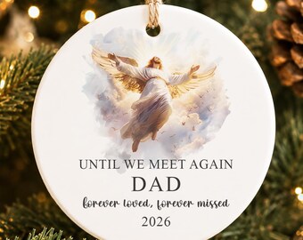 Memorial Christmas Ornament, Angel In Loving Memory Ornament, Personalized Remembrance Keepsake