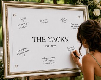 Personalized Wedding Guest Book Sign,  Alternative Guest Book, Acrylic Wedding Guestbook, Wedding Reception Decor