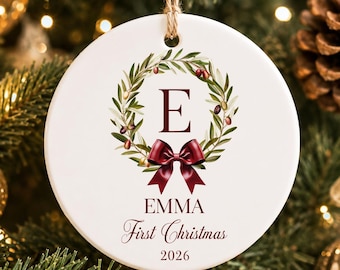 Personalized First Christmas Ornament, Baby Name Ornament 2026