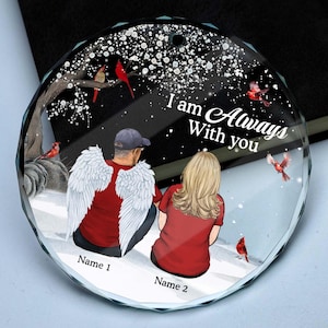Personalized Father & Daughter Ornament • Dad And Daughter • Memorial Gift For Dad Passed Away • Christmas Tree Decoration • Loss of Father