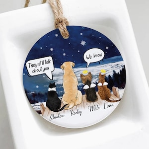 They Still Talk About You Dog Christmas Ornament Personalized Dog Memorial Gift For Loss Of Dog Custom Memorial Ornament Mothers Day Gift