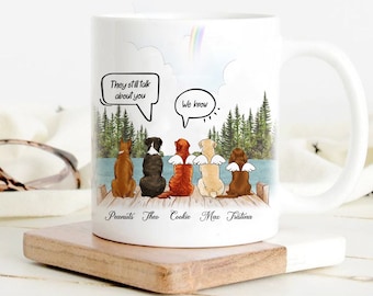 They Still Talk About You Dog Memorial Mug Personalized Dog Memorial Gifts Custom Dog Portrait Mug Loss Of Dogs Passed Over Gift For Cat Mom