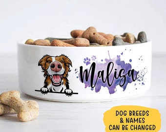 Customized Dog Bowl Personalized With Your Pet's Name Custom Name Dog Food Bowl Pet Bowl Gift For Dog Lovers Dog Mom Dog Dad Dog Parents
