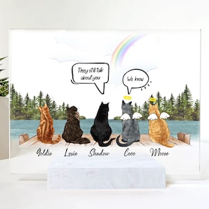 They Still Talk About You Cat Memorial Frame Personalized Cat Memorial Gift Custom Cat Portrait Print Passed Over Gift For Cat Lovers