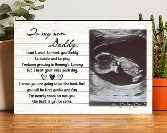 Personalized Daddy To Be Frame • First Father's Day Gift For First Time Dad • Custom Photo