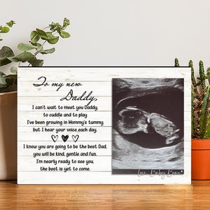 Personalized Daddy To Be Poem From Bump Frame Father&#39;s Day Gift For First Time Dad Expecting Dad Pregnancy Reveal Pregnancy Announcement