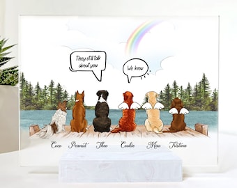They Still Talk About You Dog Memorial Frame Personalized Dog Memorial Gift Custom Dog Portrait Print Plaque Passed Over Gift For Dog Lovers
