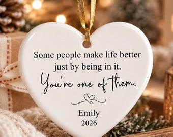 Personalized Friendship Christmas Ornament, Meaningful Gift for Friend, Custom Keepsake