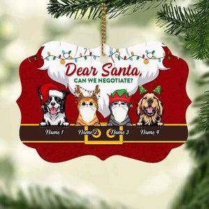 Dear Santa Can We Negotiate Personalized Cat Funny Ornament Christmas Tree Decoration Custom Ornament For Pet Lover Funny Gift For Christmas