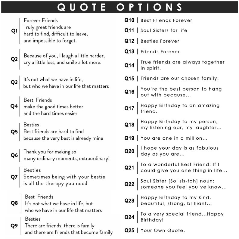 Personalized Best Friend Gift Besties Frame Custom Etsy