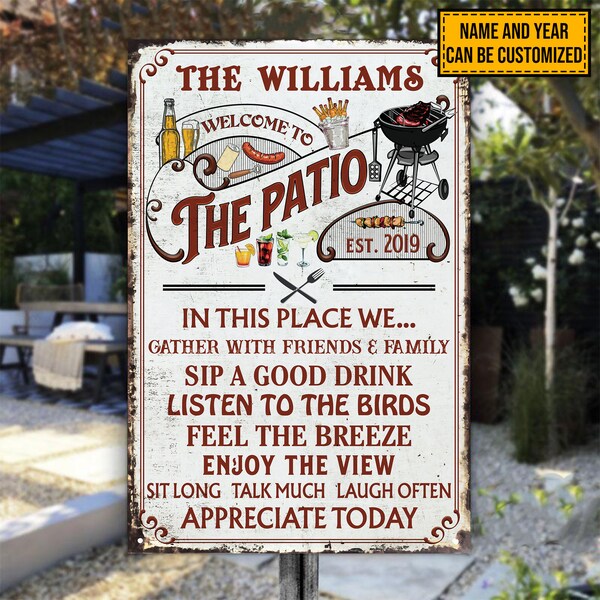 Funny Patio Sign - Etsy