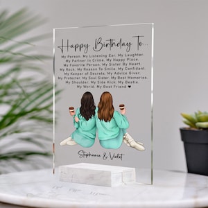Personalized Best Friend Gift for Soul Sisters Besties Frame Print