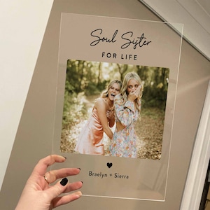 Personalized Best Friend Gift • Besties Frame • Custom Friendship Gift • Best Friends Birthday Gifts • Custom Photo Frame • For Soul Sisters