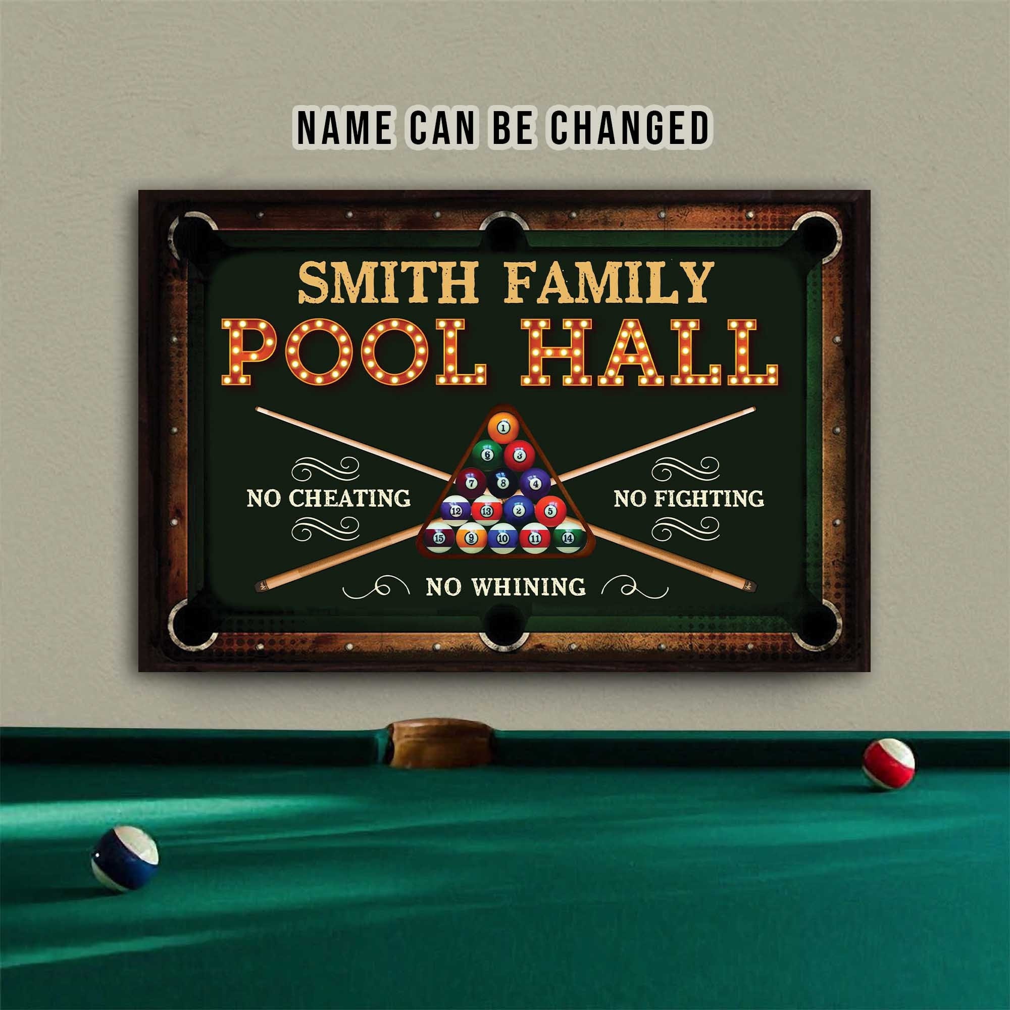Personalized Billiards Pool Hall Customized Classic Metal Etsy