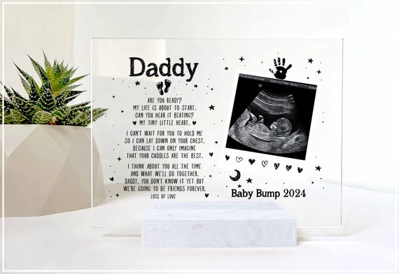 Personalized Daddy to Be Poem From Bump Frame Father's Day Gift