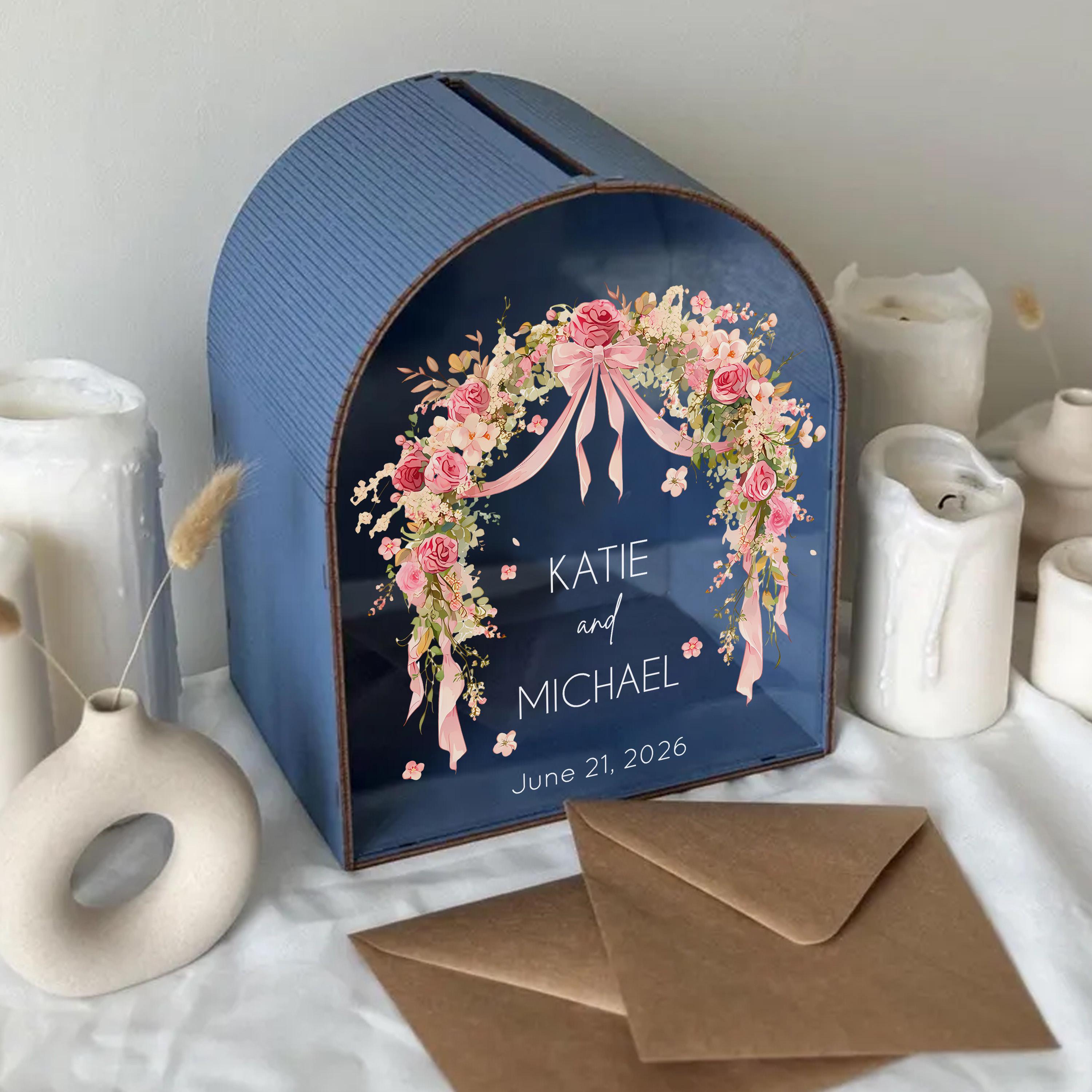 Personalized Wedding Card Box • Floral Arch Card Holder • Bridal Shower ...