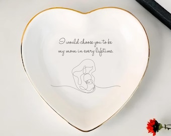 Personalized Ring Dish For Mom • Gift For Mom From Daughter • Wedding Keepsake • Mothers Day Gift • Sentimental Jewelry Tray for Mom