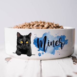 Customized Cat Bowl Personalized With Your Pet's Name Custom Name Cat Food Bowl Pet Bowl Gift For Cat Lovers Cat Mom Cat Dad Cat Parents